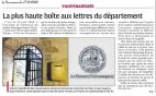 La Provence, 17 janvier 2016, la plus haute boîte aux lettres du département