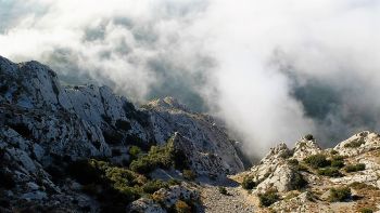 Le brouillard se dissipe. Vue depuis la brèche des moines