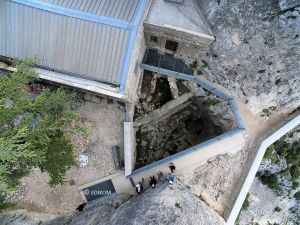 La fosse vue depuis le drone d'EDIKOM