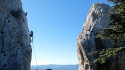 4 octobre 2018, suite du confortement des falaises surplombant le Prieuré