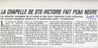 19 juillet 1989, 'La chapelle de Ste-Victoire fait peau neuve'
