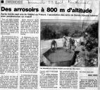 23 août 1992, le Méridional, date incertaine, 'Des arrosoirs à 800 m d'altitude'
