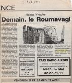 Avril 1990, 'Demain, le Roumvagi'