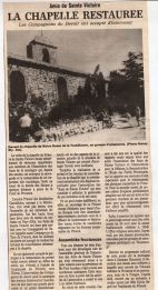 28 mars 1989, 'La chapelle restaurée'