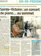 La Provence, 19 juin 2009, grand concert de pianos au Prieuré