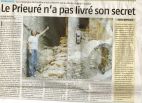 La Provence, 19 juillet 2009, la campagne de fouilles archéologiques au Prieuré
