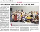 La Provence, 11 décembre 2014, les Calendales avec les Amis de Sainte-Victoire