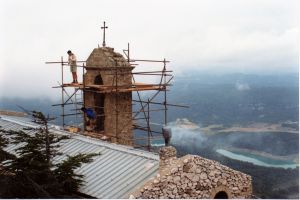 En 1990, réparation du clocher 