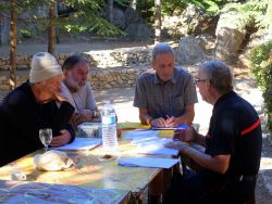 Marc Dufleid, Jean Morbelli (coordinateur du CCF), Jean-Paul Evrard et le commandant Louvet