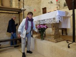 Roger et Liliane qui a apporté un grand bouquet