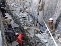 Flavien, nouveau maçon sur le chantier