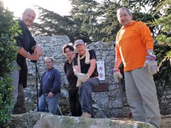 Avant notre départ, Daniel, Yves, Isabelle, Jean-Jacques et Daniel A.