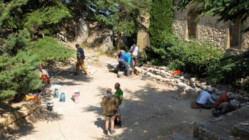 Vue plongeante sur l’ensemble du chantier