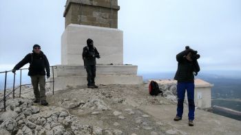 Marion prend des photos depuis la Croix 