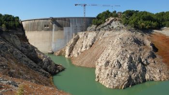 Septembre 2018, Le barrage en travaux