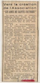 25 avril 1955, vers la création de l'association