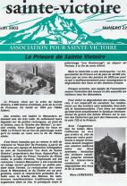 Bulletin de l'ASV, juin 2003, n°22, article sur le Prieuré