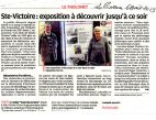 La Provence 6 avril 2013, l'exposition à Palette