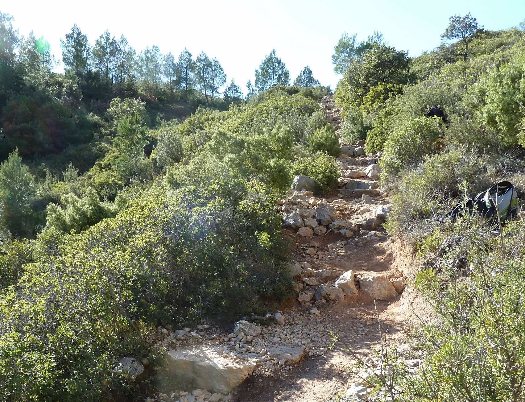 Création de marches sur le sentier de l’oppidum Création de marches sur le sentier de l'oppidum